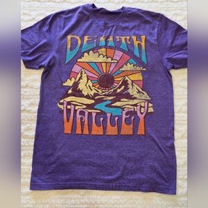 Vintage-Style Death Valley Graphic Tee Purple Unisex T-Shirt